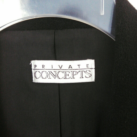Women's Private Concepts Vintage Black Wool Blazer - Picture 3 of 5